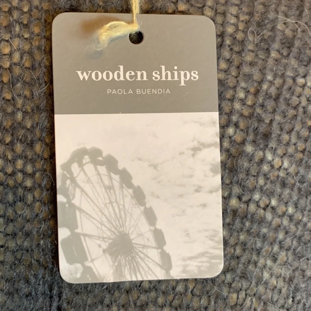 Wooden Ships Hailey Cardi Gunmetal gray and black Medium / Large New